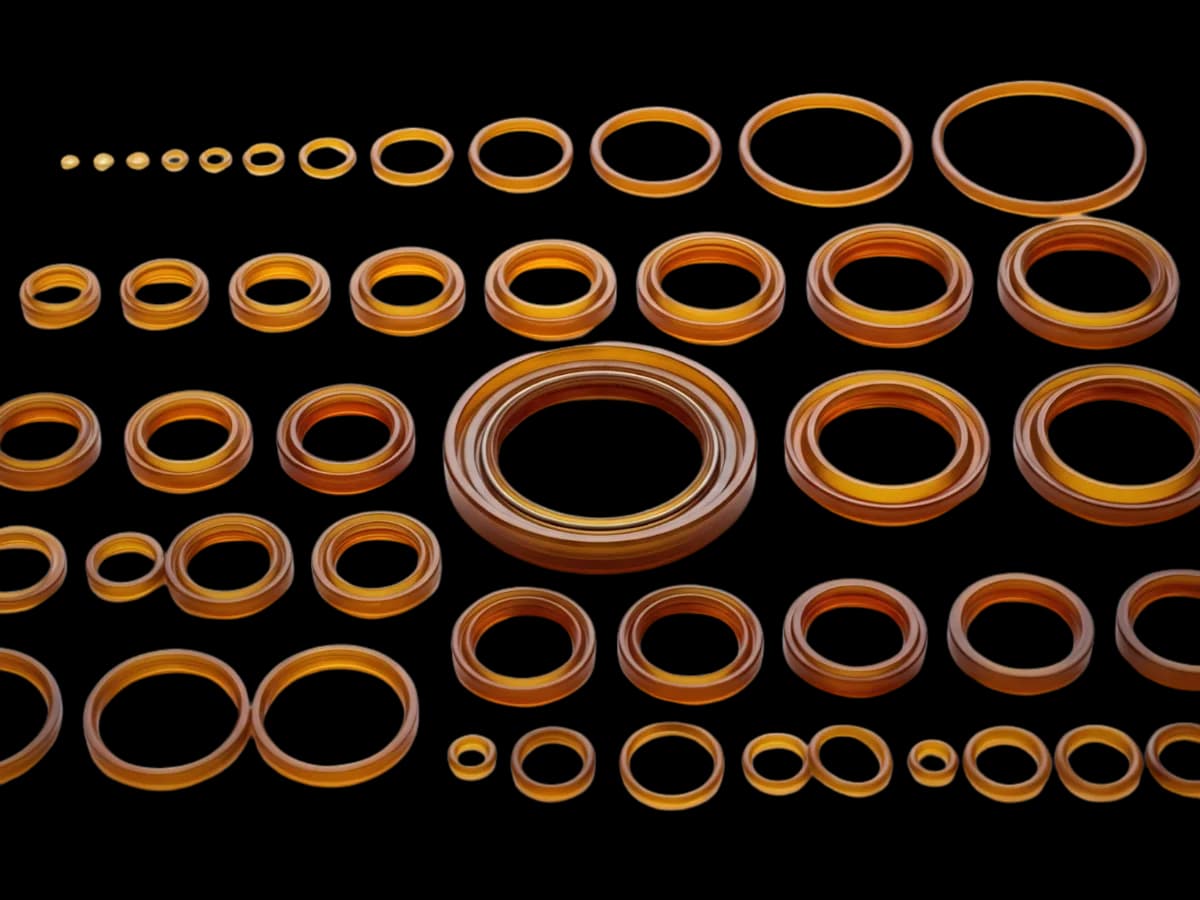 Polyurethane hydraulic seals made with K K Polymers & Chemicals prepolymers