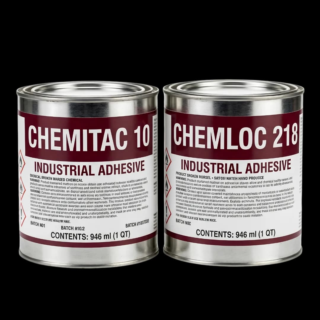K K Polymers & Chemicals bonding agents Chemitac 10 and Chemloc 218 for PU to metal bonding